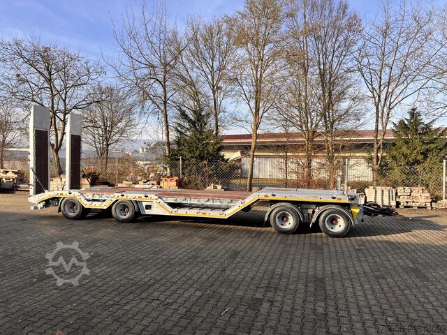 Tieflader Anhänger Möslein T 4 VB H1 R  neuer 4 Achs Tieflader + Radmulden