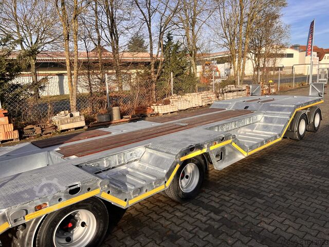 Tieflader Anhänger Möslein T 4 VB H1 R  neuer 4 Achs Tieflader + Radmulden