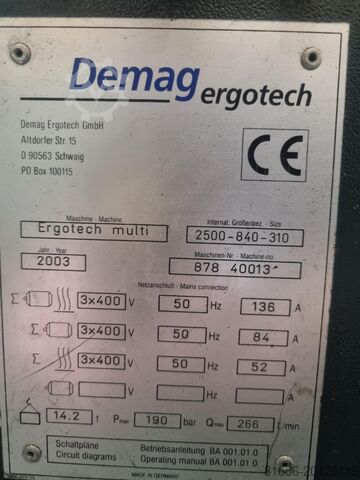 Spritzgießmaschine - 2K mit Drehteller Demag Ergotech DEMAG Ergotech Multi 2500 - 840 - 310