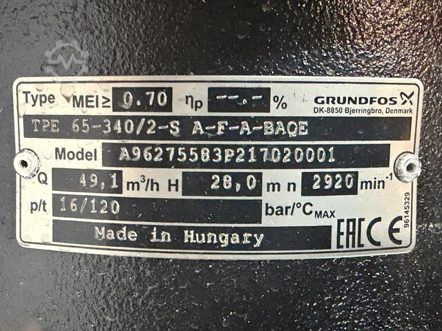 Vakuumpumpe Grundfos TPE 65-410/2-S A-F-A-BAQE - 99114580