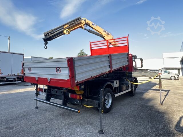 Dreiseitenkipper mit Kran Iveco Eurocargo 140e25