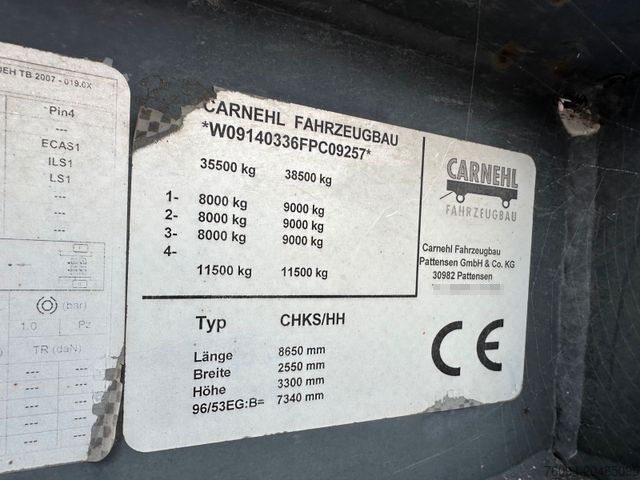 Tipper semitrailer CARNEHL CHKS / HH Hardox 28m³