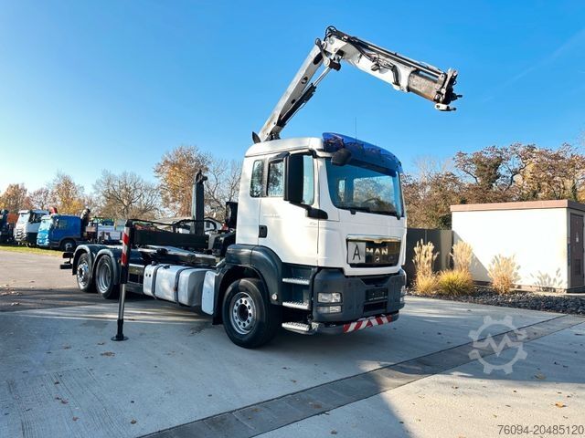 Autokran MAN TGS 26.400 6x2 Abrollkipper KRAN FUNK lift/lenk