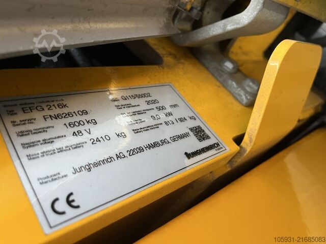 Elektro 3 Rad-Stapler Jungheinrich EFG216k