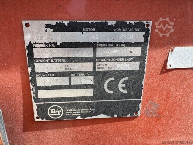 LPG-Gabelstapler BT CBG 2.5