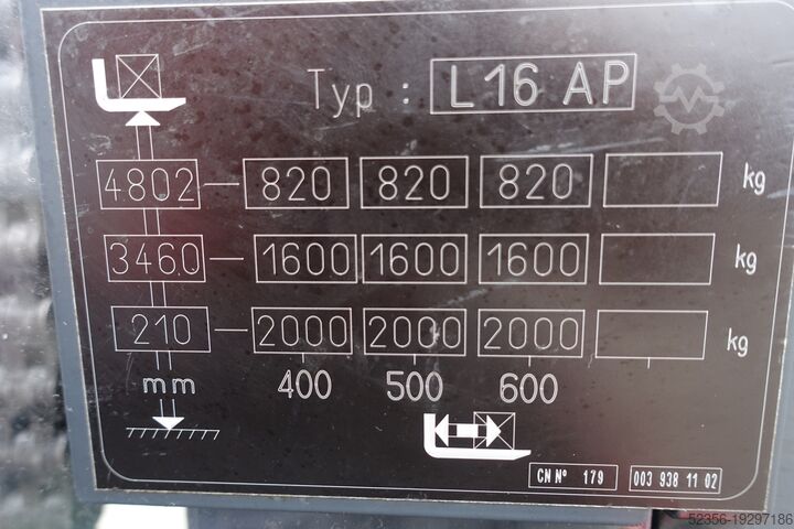 Hochhubwagen Linde L16 AP Triplex Initialhub Freihub Waage