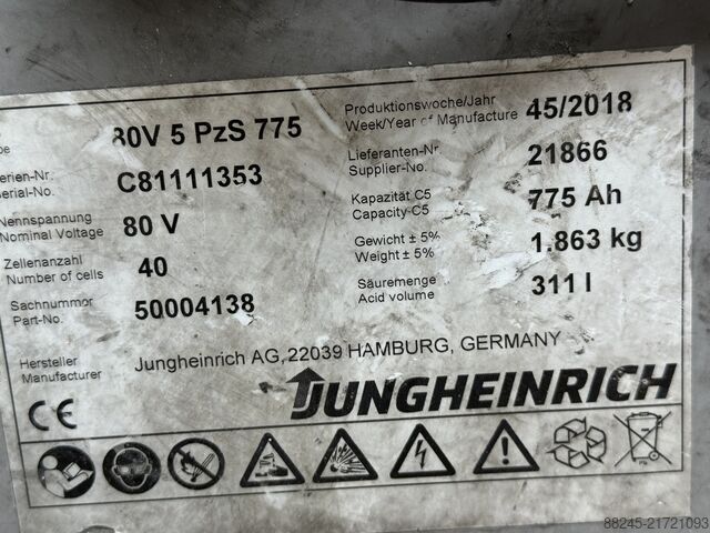 VS-22829 Electric forklift Jungheinrich EFG 540k JUNGHEINRICH EFG 540k-650DZ zh1