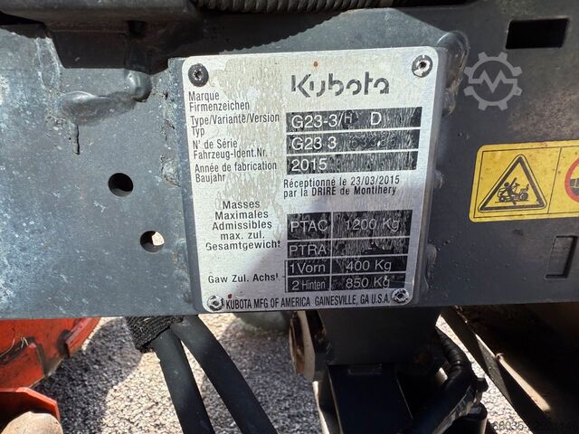 Landmaschine KUBOTA G23-2/HD Diesel/Hochentleerung/2015/2.766BH