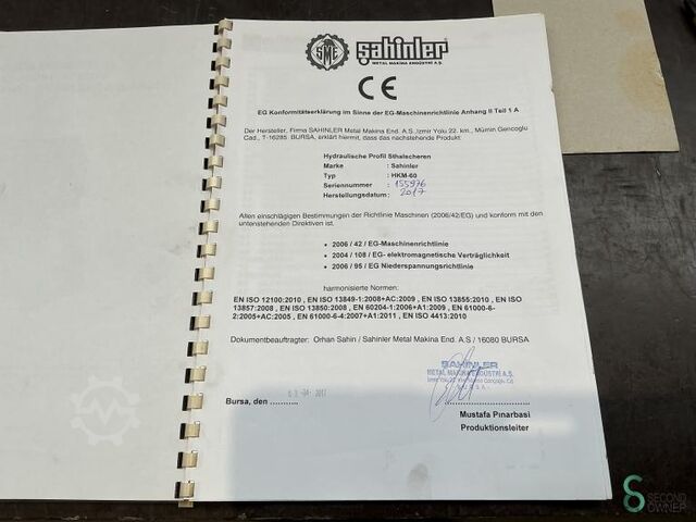 Punch-shear machines Sahinler HKM-60 2017 Sahinler HKM-60