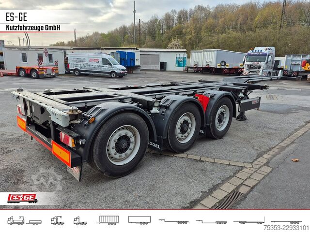 Swap body semitrailer KÖGEL PORT 45 TRIPLEX Containerchassis