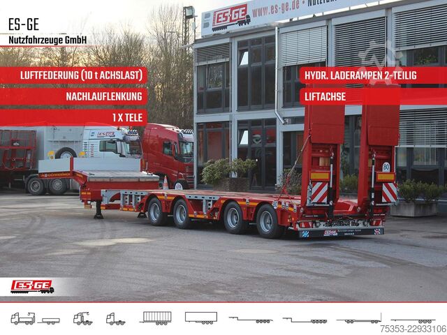 Low loader semitrailer FAYMONVILLE Multimax Satteltieflader (2+2) - nachlaufgelenkt