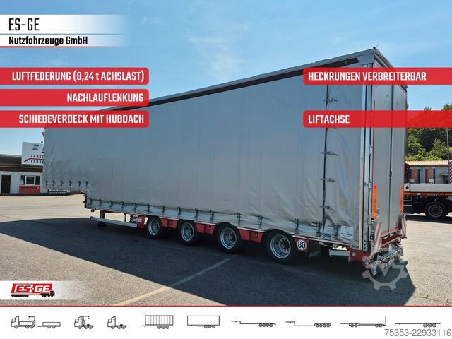 Low loader semitrailer FAYMONVILLE MAX Trailer MAX100 Semi-Tieflader Planenaufbau