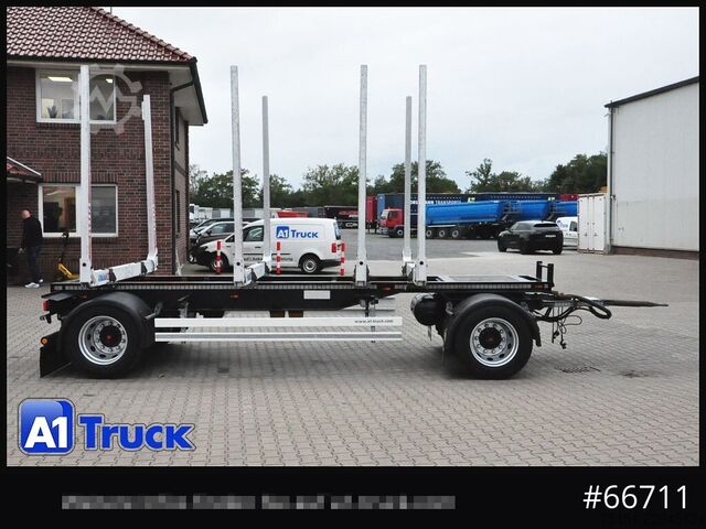 Holztransport Anhänger Schwarzmüller Menke-Janzen Holz  Alucar Rungen,