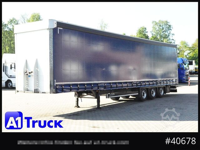 Auflieger mit Pritsche & Plane SCHMITZ SCB  24, Mega, Speed Curtain, VDI 2700, deutsche Zulassung
