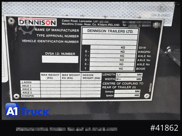 Swap body semitrailer D-TEC Dennison Slider Chassi Multi