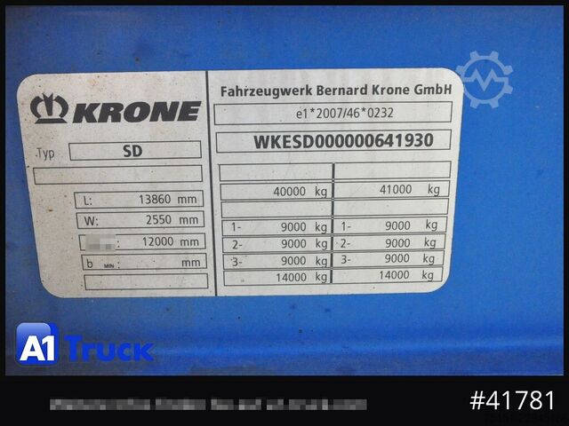 Open semitrailer with tarp KRONE SD Tautliner,Coil,  Code XL, 1 Vorbesitzer
