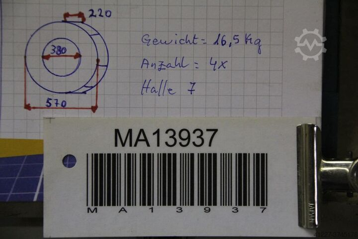 Radial fan Ziehl-Abegg DKHR 560-6-6