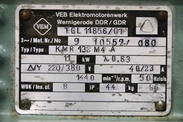 Electric motor 11 kW 1440 U/min VEM KMR 132. M4 A