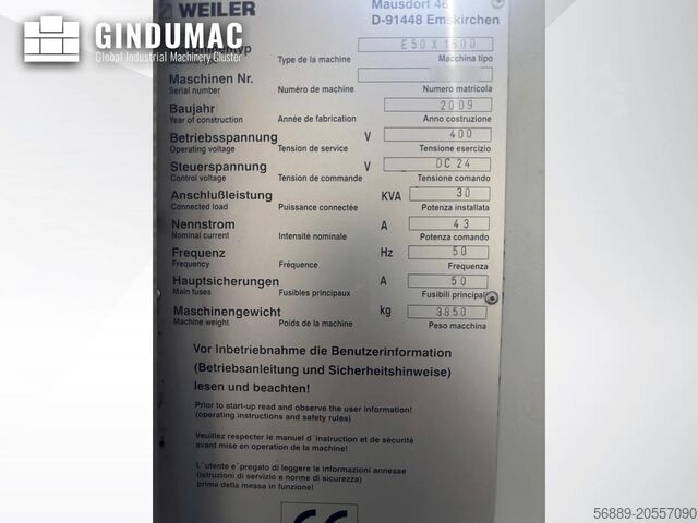 Horizontal-Drehmaschine Weiler E50