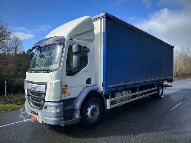 Flatbed truck with tarp DAF LF 290 EURO 6 TAULINER CAJA