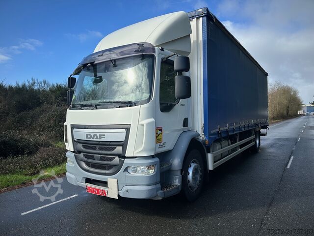 Flatbed truck with tarp DAF LF 290 EURO 6 TAULINER CAJA