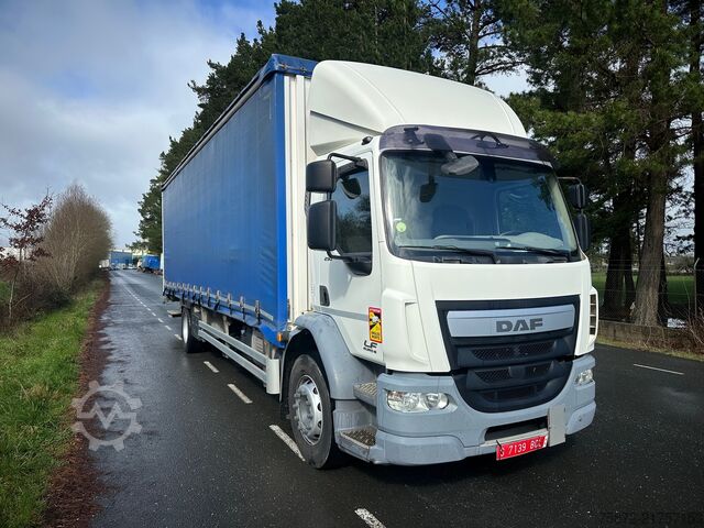Flatbed truck with tarp DAF LF 290 EURO 6 TAULINER CAJA