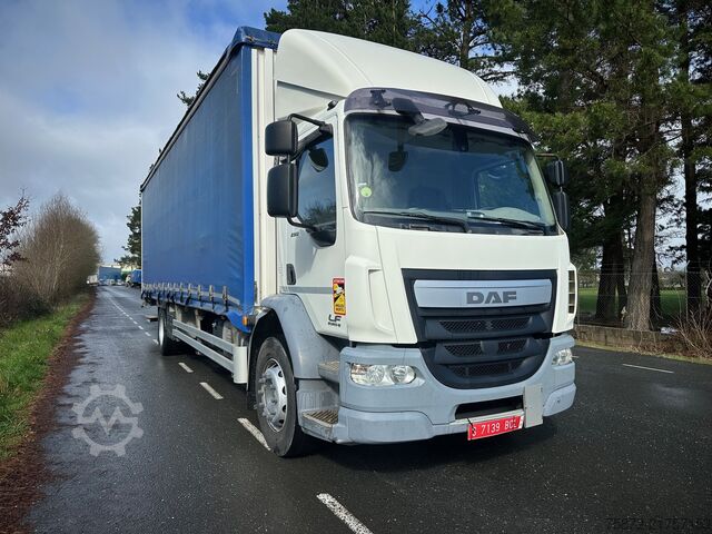 Flatbed truck with tarp DAF LF 290 EURO 6 TAULINER CAJA