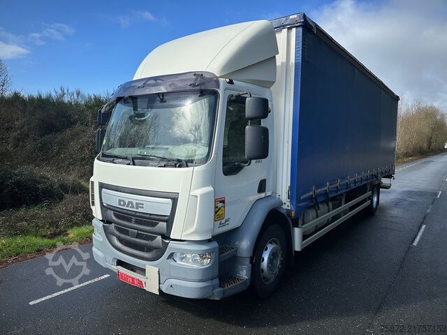 Flatbed truck with tarp DAF LF 290 EURO 6 TAULINER CAJA