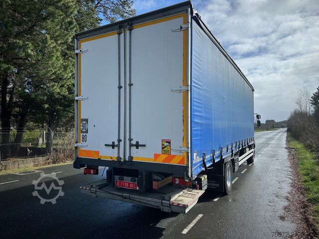 Flatbed truck with tarp DAF LF 290 EURO 6 TAULINER CAJA