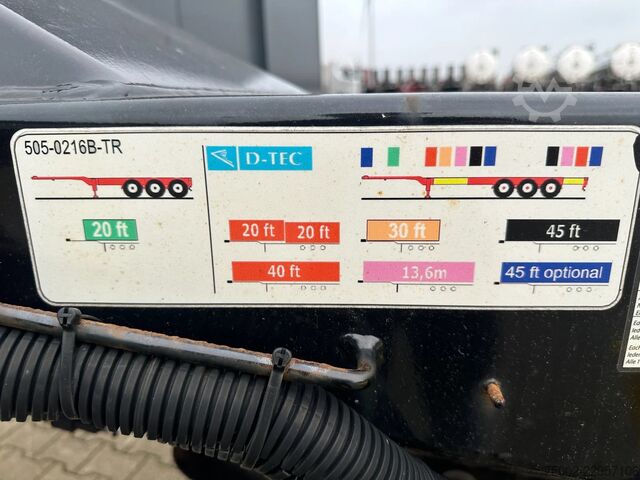 Container transportation D-TEC FLEXITRAILER TRACTION / ADR / SAF + discbrakes ...