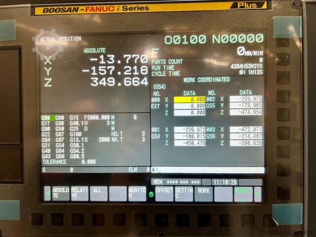 Vertical machining center DOOSAN T3600D
