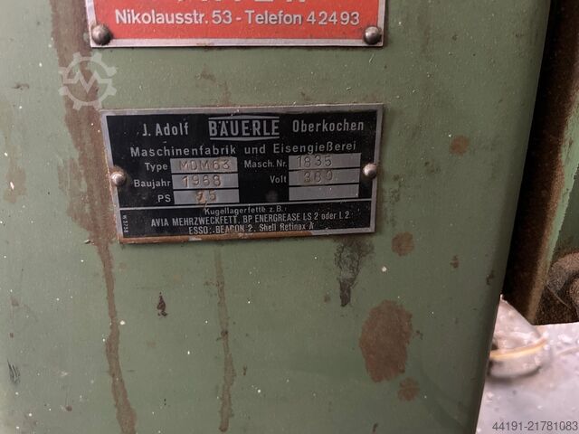 Dickenhobelmaschine Bäuerle DM 63 Bäuerle DM 63