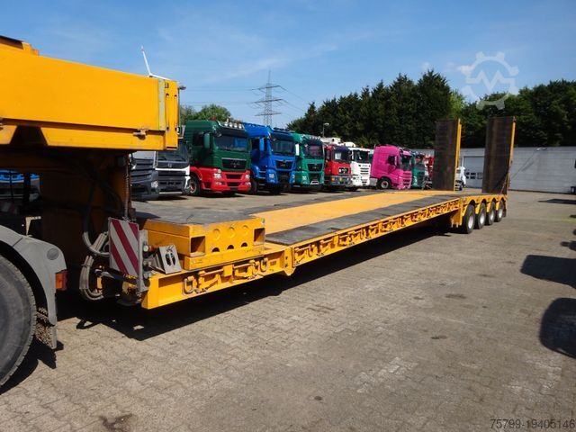 Low loader semitrailer FAYMONVILLE 4 Achser Tiefbett abnehmbarem S-Hals ausziehbar