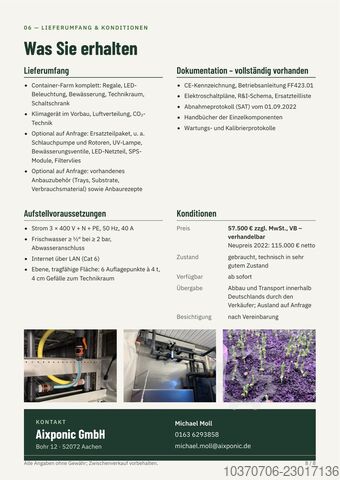 Container farm / Indoor farm hydroponics  
