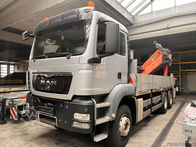Flatbed truck MAN Truck & Bus TGA08  TGS 26.440 6 x 4 BL mit Kran PK53002