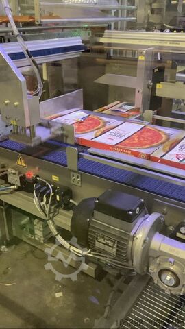 Karton-Sortierer und Verpackungsmaschine. Baujahr 2021 Sotemapack Robopac Monoblocco 70