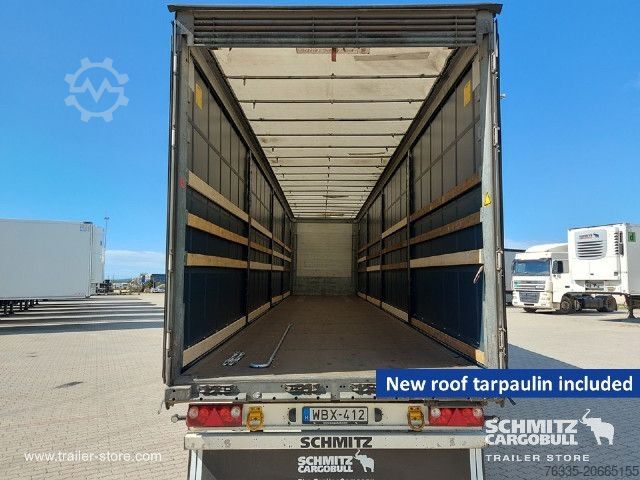 Open semitrailer with tarp Schmitz Cargobull Curtainsider Mega