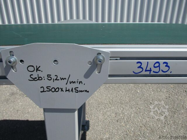 Conveyor belt, belt conveyor, conveyor belting SAS Grillet Förderband Transportband 2500x415mm  (3493)