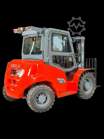 Diesel rough terrain forklift Heli CPCD50 - 2-Rad und 4 Rad Antrieb - KUBOTA Motor