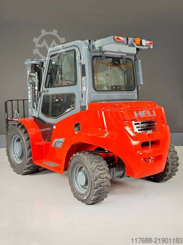 Diesel rough terrain forklift Heli CPCD50 - 2-Rad und 4 Rad Antrieb - KUBOTA Motor