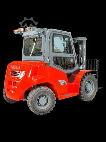 Diesel rough terrain forklift Heli CPCD50 - 2-Rad und 4 Rad Antrieb - KUBOTA Motor