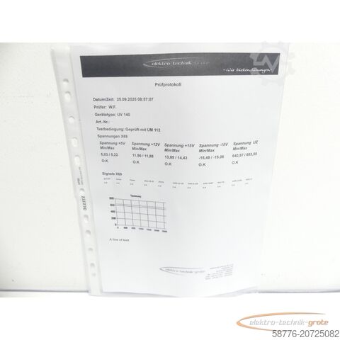 Component Heidenhain UV 140 ID 335 009-02 generalüberholt mit 3 Monaten Gewährleistung SN10106578 im Austausch (Exchange)