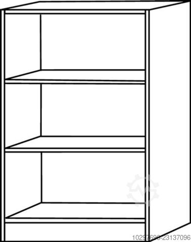 Shelf H1270xW800xD400mm walnut finish - 1 piece  