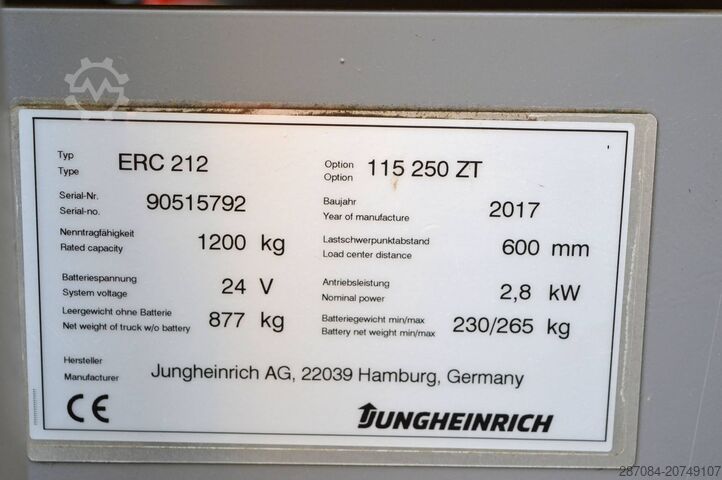 Hochhubwagen Jungheinrich ERC 212