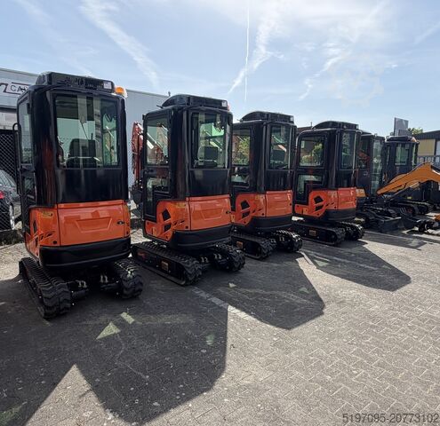 Mini excavator with full cab & heating Tec Point - 1,8t Klasse Minibagger NEU! Schnellwechsler und 3 Schaufeln im Set