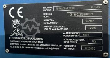 Industrieller Gasbarren-Heizofen CP Forni Heating Chain Furnace SM45 1400 4G 1Z