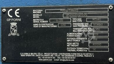 Industrieller Gasbarren-Heizofen CP Forni Heating Chain Furnace SM45 1400 4G 1Z