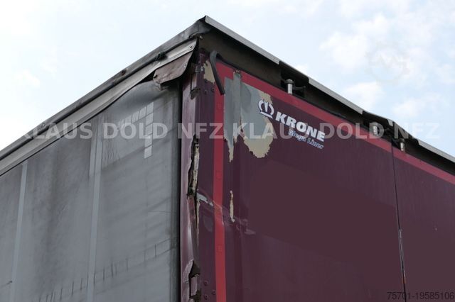 Open semitrailer with tarp KRONE Pritsche Plane XL MegaLiner BPW Edscha Bordwände
