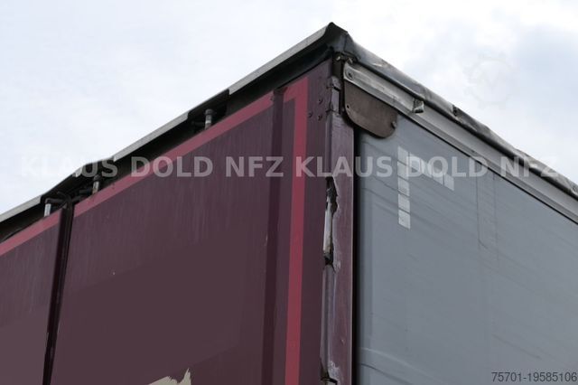 Open semitrailer with tarp KRONE Pritsche Plane XL MegaLiner BPW Edscha Bordwände