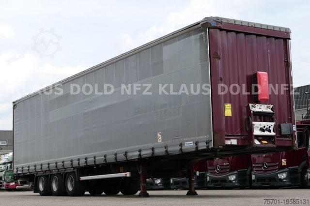 Open semitrailer with tarp KRONE Pritsche Plane XL MegaLiner BPW Edscha Bordwände